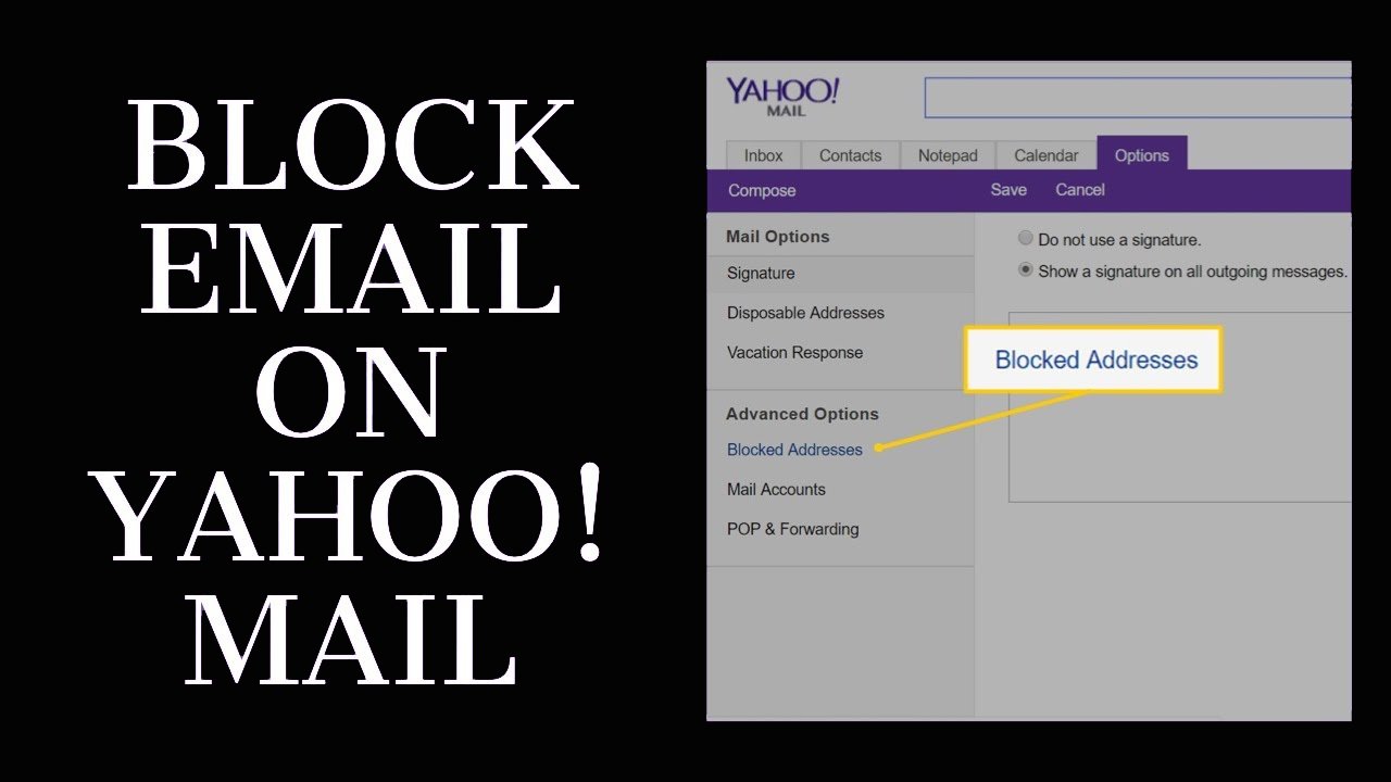 How to Block Email On Yahoo Account